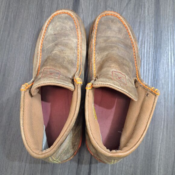 Twisted X Moc Style Loafers. Brown Leather Casual Western Loafer Women's Size 9W - Picture 5 of 8